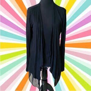 Super soft and flowing A.N.A. A New Approach Jersey shawl open sweater.